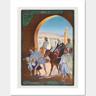 Chemins de fer Marocains Morocco Vintage Poster 1910 Posters and Art